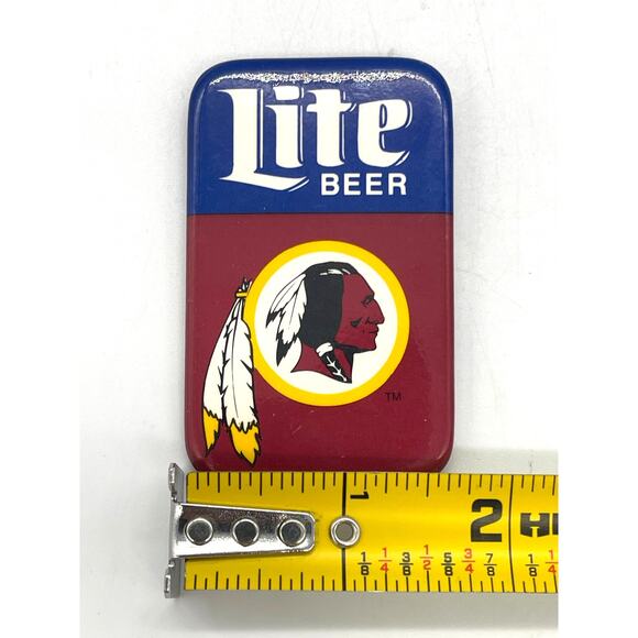Vintage 90's NFL Washington Redskins Miller Lite Beer Pin - Picture 8 of 9